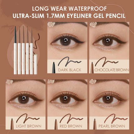 FOCALLURE 3PCS Eye Set Eyeliner Gel Mascara Eyelash Curler