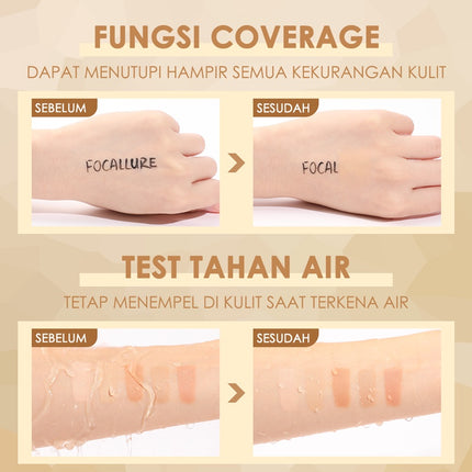 Focallure 5 in 1 Concealer Palette High Coverage Matte Powder-#GoldenAge