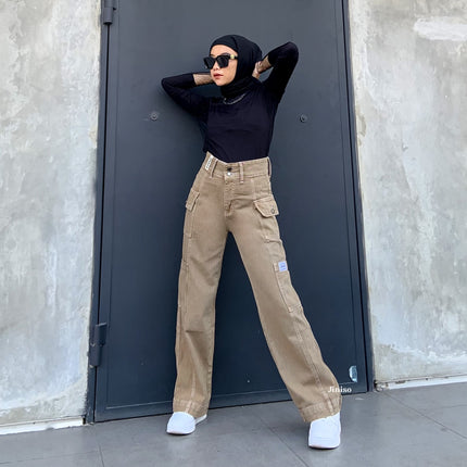 JINISO - Cargo Baggy Highwaist Hands Up Jeans