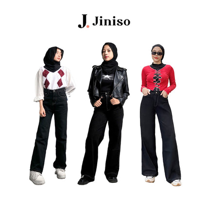 JINISO Celana Jeans Highwaist
