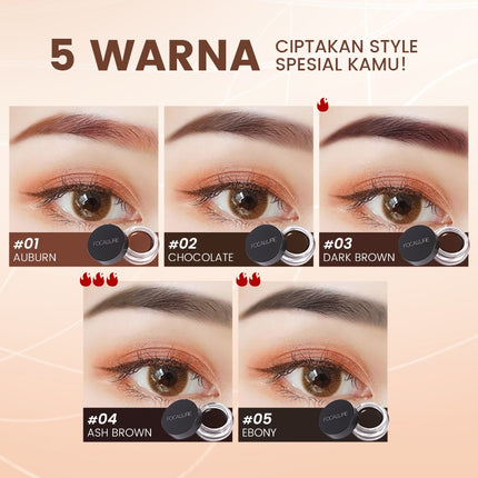 FOCALLURE Eyebrow Cream Gel waterproof Pensil Alis-kosmetik Mata