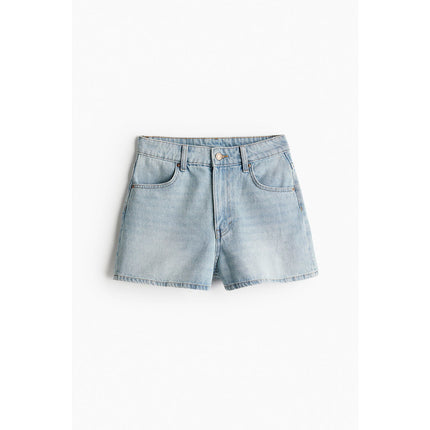 H&M Wanita High Denim Shorts Blue