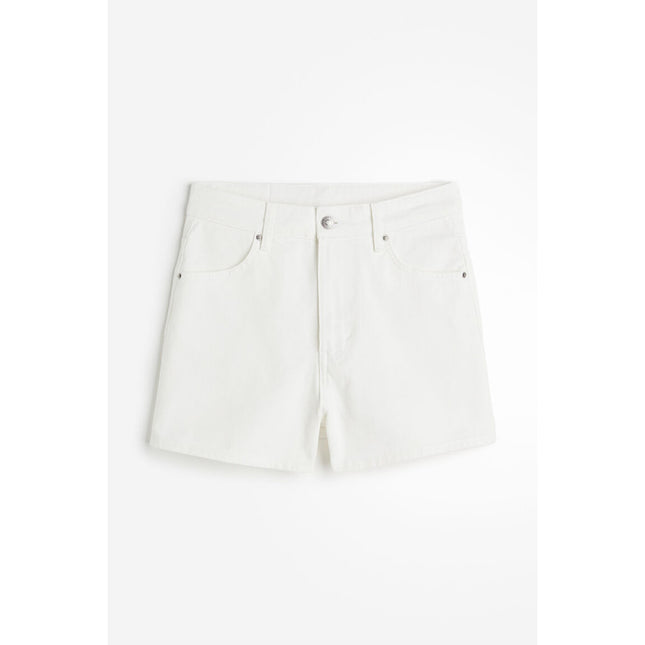 H&M Wanita High Denim Shorts White