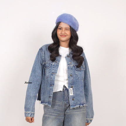JINISO Jaket Jeans Oversize Dalma Blue Acid