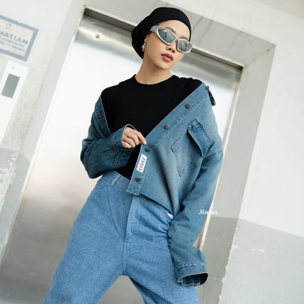 JINISO Jaket Jeans Oversize Seoul Blue Wash