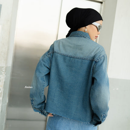 JINISO Jaket Jeans Oversize Seoul Blue Wash