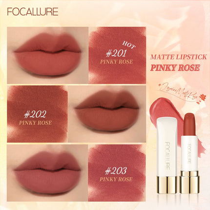 Focallure #JasmineMeetsRose Matte Lipstick-Tahan air kosmetik bibir lipstik