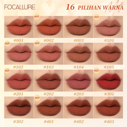 Focallure #JasmineMeetsRose Matte Lipstick-Tahan air kosmetik bibir lipstik