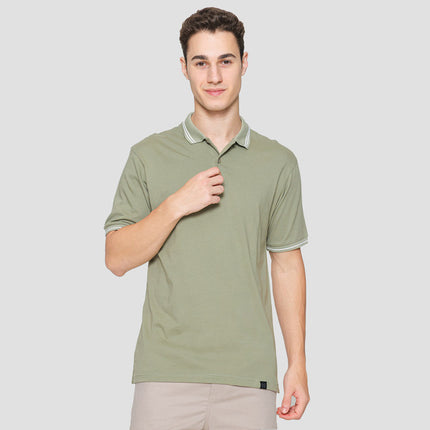 Nevada Jersey Solid Kaus Kerah Pria 121741027