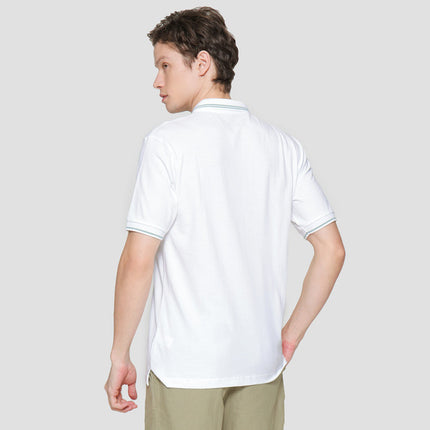 Nevada Jersey Solid Kaus Kerah Pria 121741027