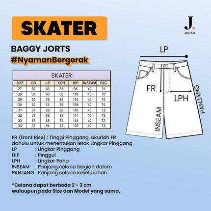 JINISO - Jorts Baggy Short Jeans Skater