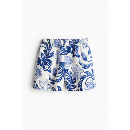 H&M Wanita Linen-blend pull-on shorts