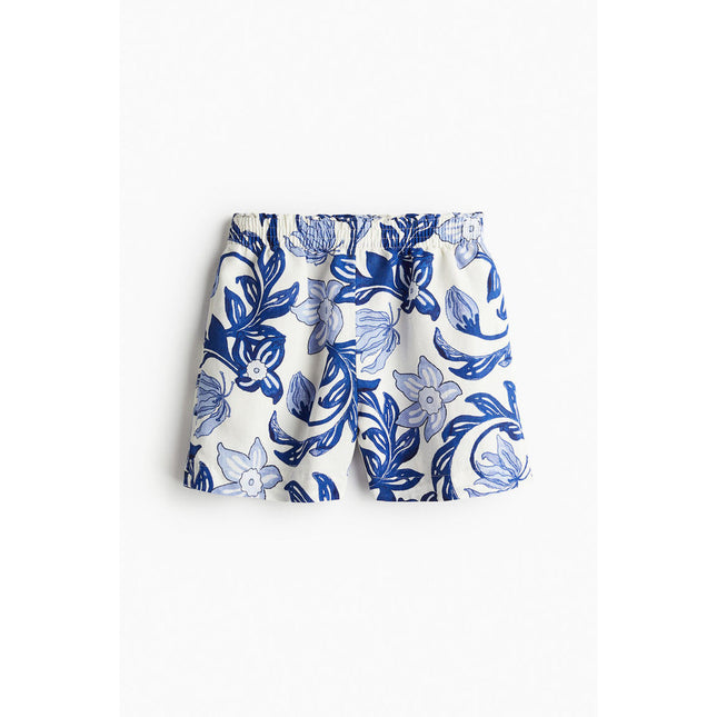 H&M Wanita Linen-blend pull-on shorts