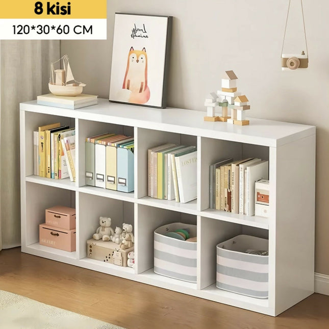 Rak buku anak, rak penyimpanan, lemari buku, lemari penyimpanan, rak buku