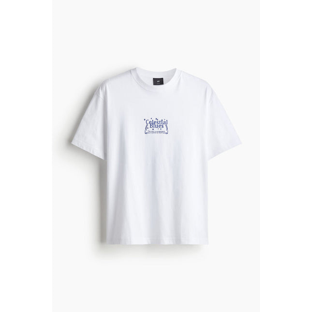 H&M Pria Loose Fit Printed T-Shirt