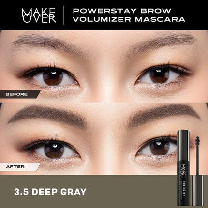 Make Over Powerstay Brow Volumizer Mascara 5 g - Browcara, Eye Brow Mascara, Maskara Alis Waterproof