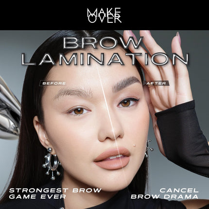 Make Over Powerstay Grip Brow Gel 5.5 g - Brow Pomade, Browcara, Eyebrow Gel, Waterproof Lebaran Raya