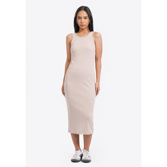 COLORBOX Racer Tank Midi Dress Lt. Brown