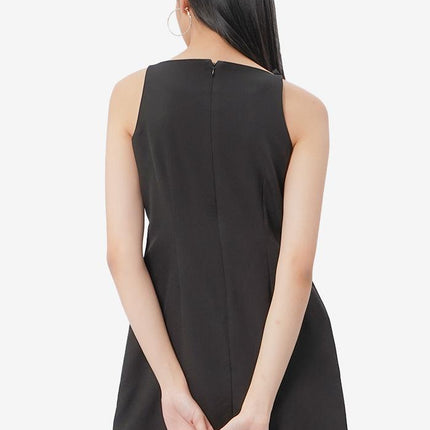 COLORBOX Ribbon Halter Mini Dress Black