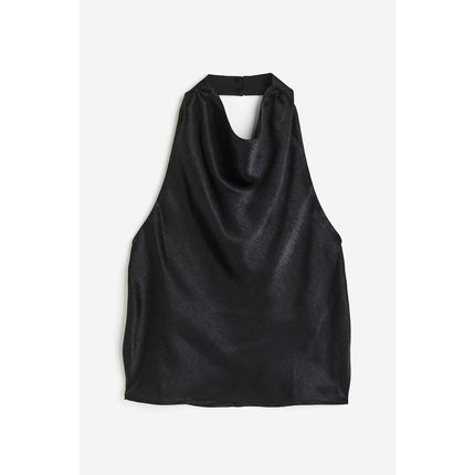 H&M Wanita Satin halterneck top 1203195_1