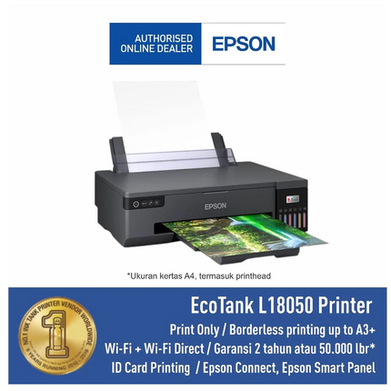 EPSON Printer L18050 L-18050 L 18050 Wifi Foto ID Card A3 / A3+ pengganti L1800 Ink Tank Wireless