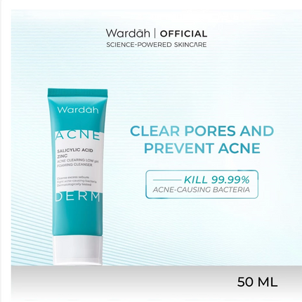 Wardah Acnederm Paket Lengkap Full Regime (Acne Spot Gel, Night Moisturizer, Toner, Day Moisturizer, Foaming Cleanser)