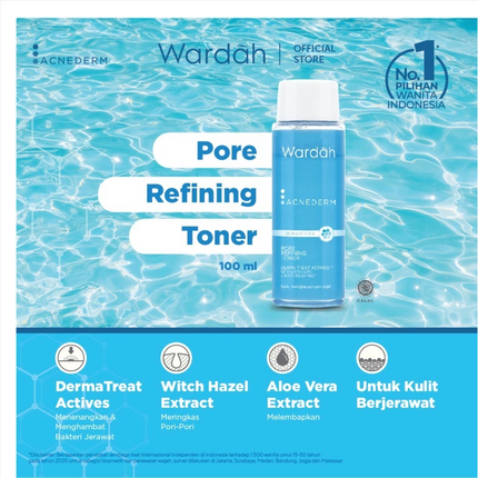 Wardah Acnederm Paket Lengkap Full Regime (Acne Spot Gel, Night Moisturizer, Toner, Day Moisturizer, Foaming Cleanser)