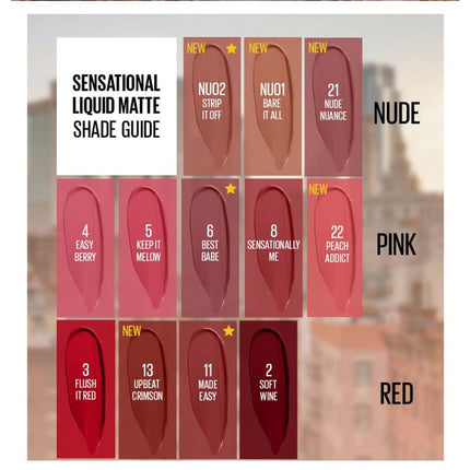 MAYBELLINE Sensational Liquid Matte Lipstick Make Up
