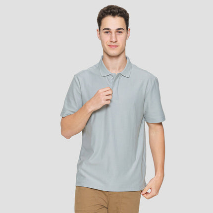 Cole Solid Twill Knit Hidden Plakat Kaos Polo Pria 121847271