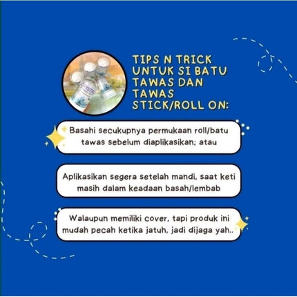 TAWAS STICK 60&120GR DAN TAWAS KOTAK DENGAN BOX BATU DEODORAN TAWAS, DEODORANT STICK TANAM, MIRIP ROLL ON