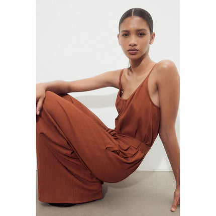 H&M Wanita Tie-belt jersey jumpsuit