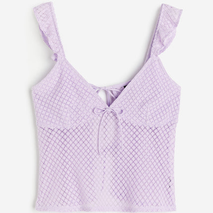 H&M Wanita Tie-detail jersey top