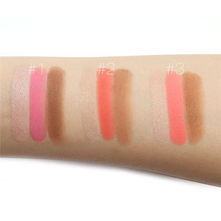 FOCALLURE Trio Blush Highlight & Contour Muti-use Face cosmetic Palette