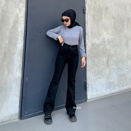 JINISO - Ultra Highwaist Cutbray Stretch Jeans HANGOUT