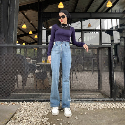 JINISO - Ultra Highwaist Cutbray Stretch Jeans HANGOUT