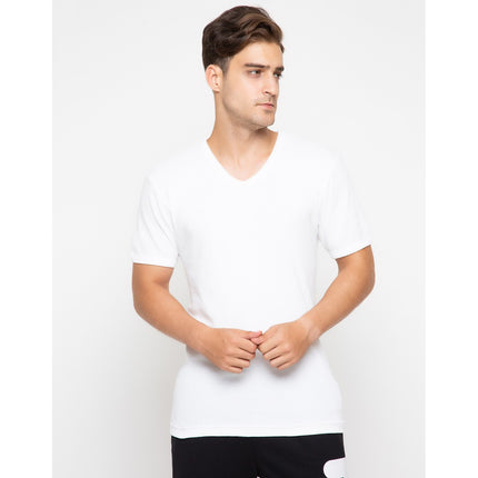 Cole V Neck Basic Top - Putih