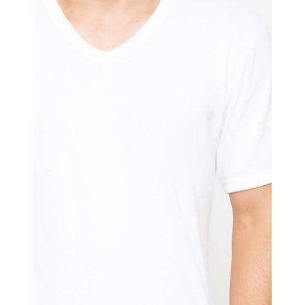 Cole V Neck Basic Top - Putih