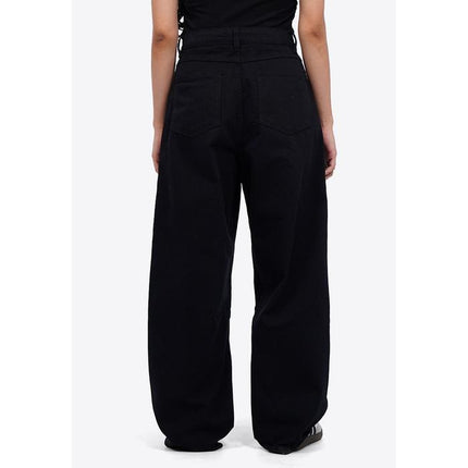 COLORBOX Wide Leg Denim Pants Black